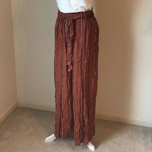 Buckle wide leg pant